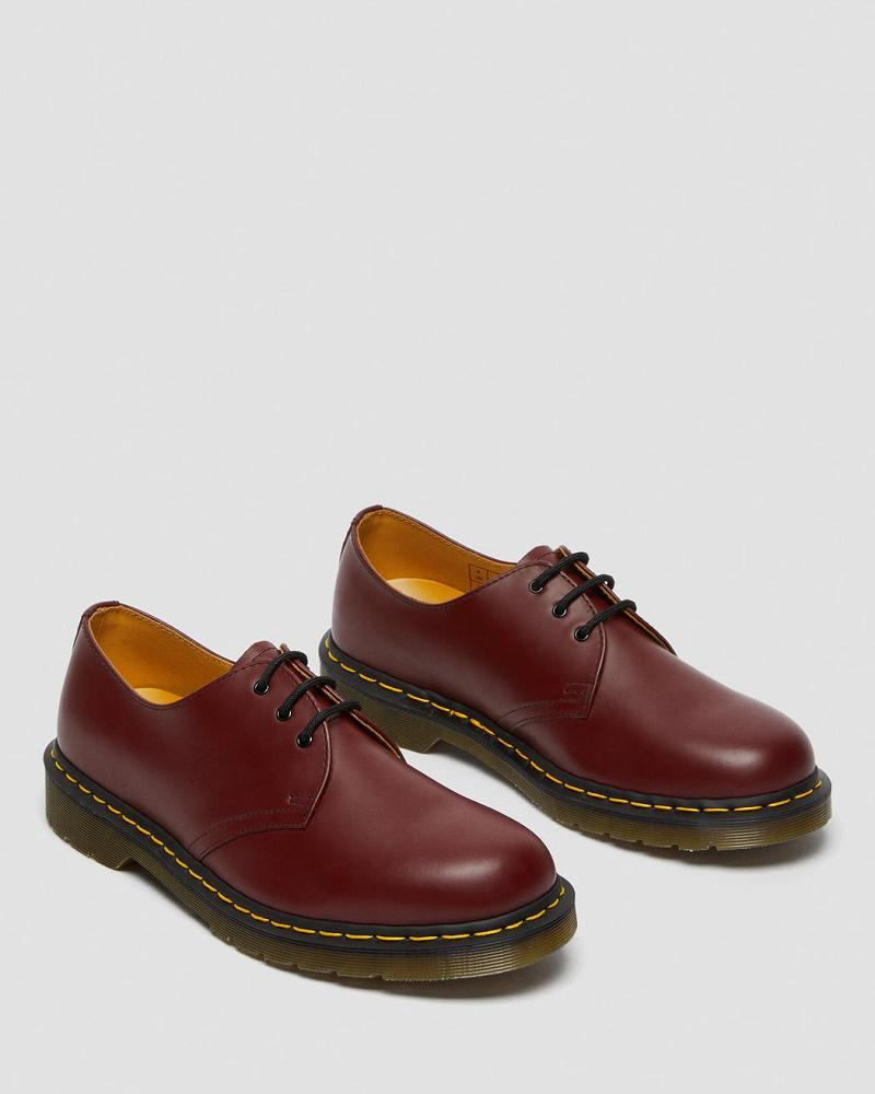 Dr Martens 1461 Smooth Læder Oxford Sko Dame Lyserød Rød | DK 370UZG